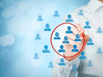 blue graphic individuals being circled in red pen